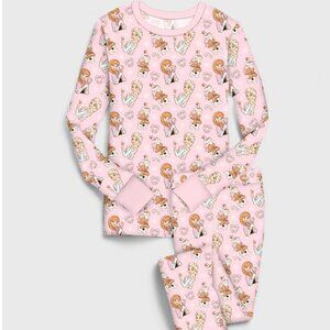NWT Little Snuggles Frozen Elsa/Anna/Olaf Holiday Christmas Bamboo Pajamas - 2T